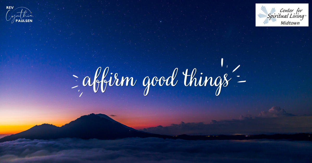 Sunset with the text: Affirm All Things