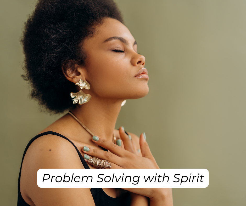 Woman contemplating a spiritual solution