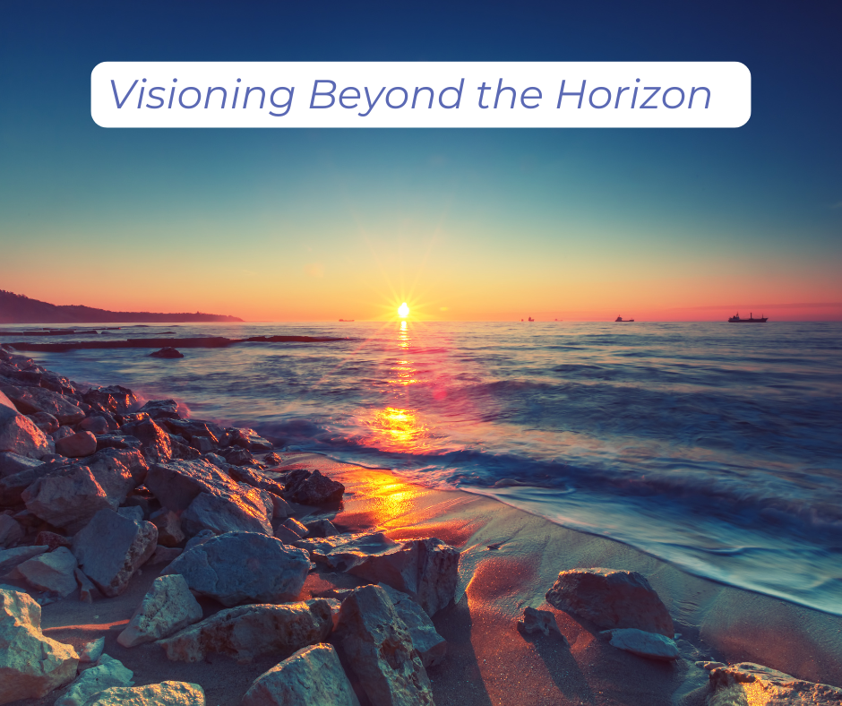 Beautiful sunset, visioning beyond the horizon